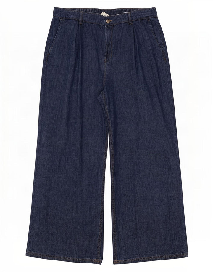 Jeans a gamba larga da donna Marks & Spencer W38 L28 Blu navy