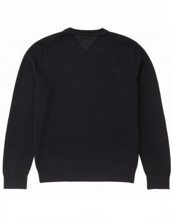 Tommy Hilfiger Mens Crew Neck Jumper Sweater XL Navy Blue Cotton