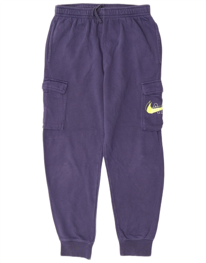 Pantaloni da tuta Nike da uomo con grafica cargo, pantaloni da jogging, grandi, in cotone blu navy