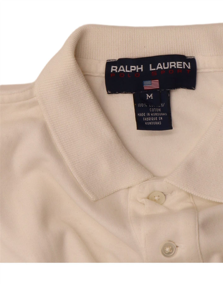 Polo da uomo Ralph Lauren in cotone bianco medio