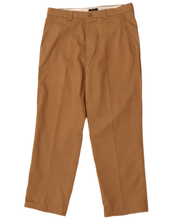 Dockers Mens Straight Chino Trousers W34 L32 Beige Polyester