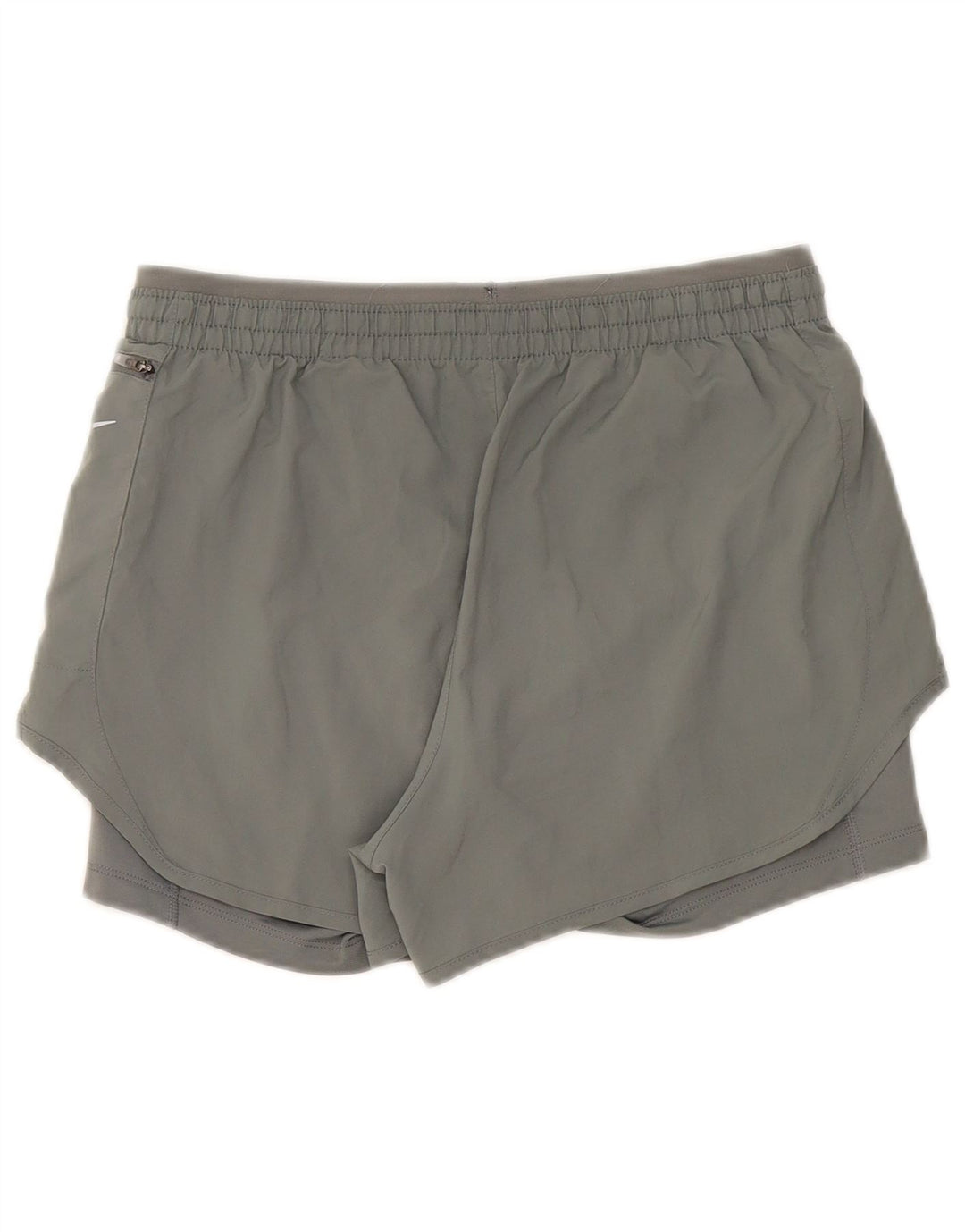 Pantaloncini sportivi Nike Dri Fit da donna UK 14 Poliestere grigio medio