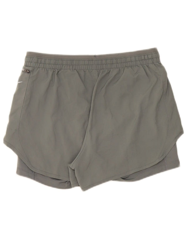 Pantaloncini sportivi Nike Dri Fit da donna UK 14 Poliestere grigio medio