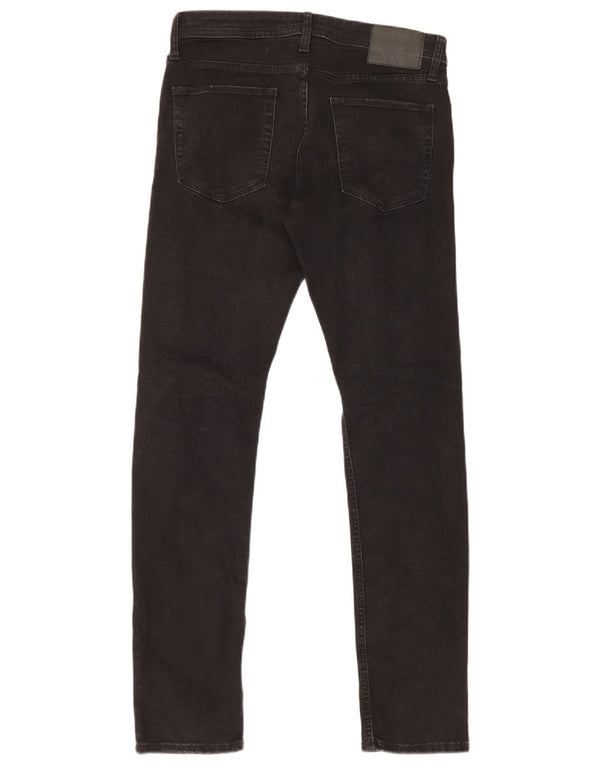 Jack & Jones Uomo GLENN Jeans slim effetto consumato W31 L32 cotone nero