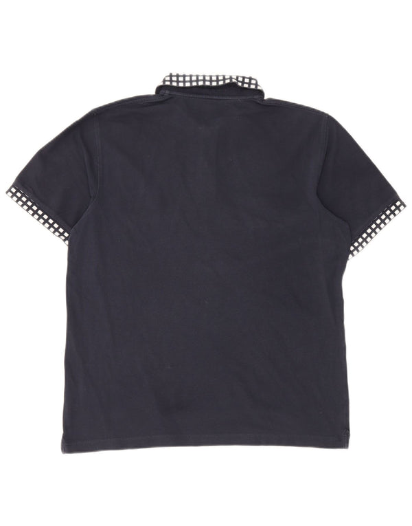 Polo da uomo Sun68 XL in cotone blu navy