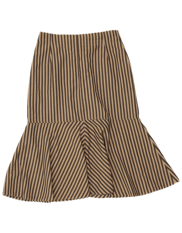 Gonna a tromba da donna Segno UK 14 media W28 a righe marroni