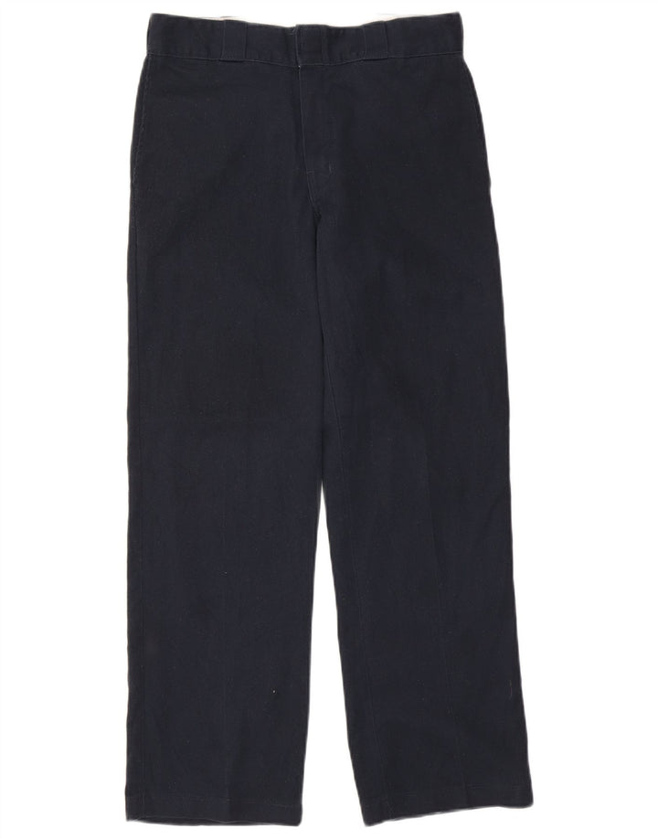 Dickies Pantaloni chino dritti da uomo 874 W32 L30 poliestere blu navy