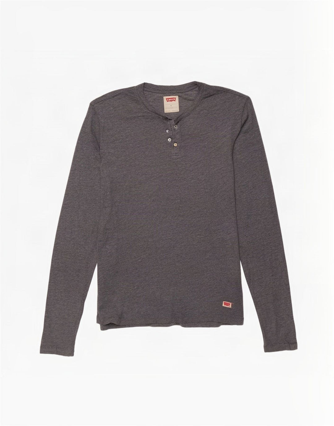 Levi's Maglia da uomo a maniche lunghe in cotone grigio medio