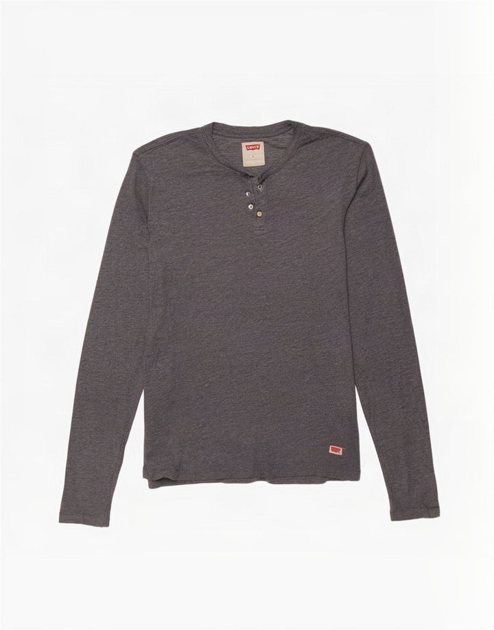 Levi's Maglia da uomo a maniche lunghe in cotone grigio medio