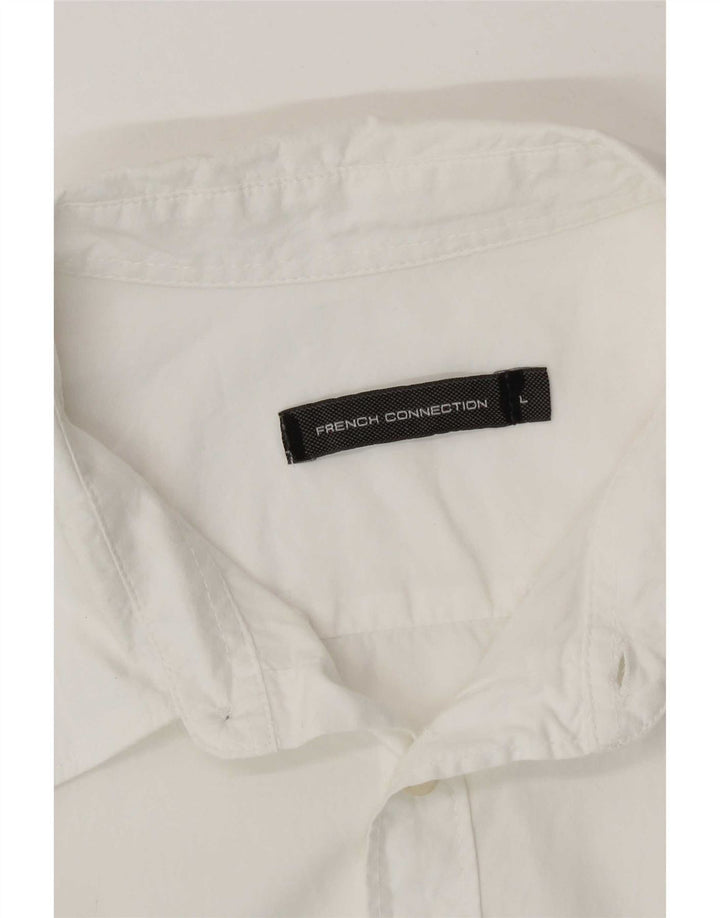 Camicia da uomo French Connection grande in cotone bianco
