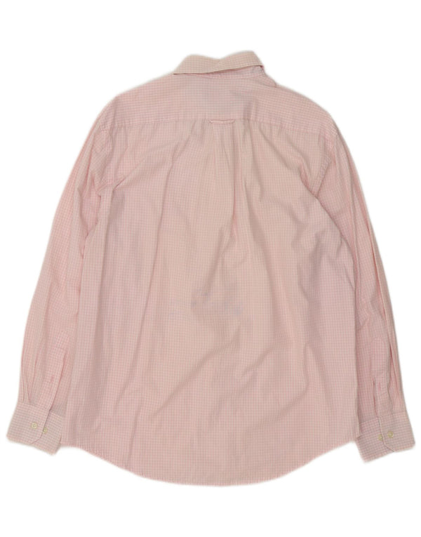 Camicia da uomo Izod in cotone a quadretti rosa medio