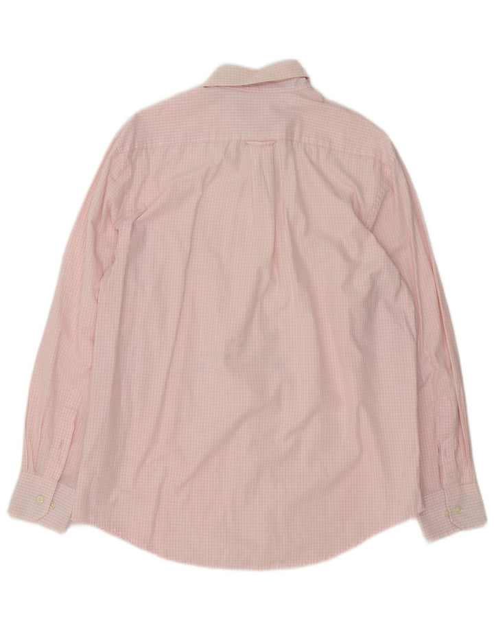 Camicia da uomo Izod in cotone a quadretti rosa medio