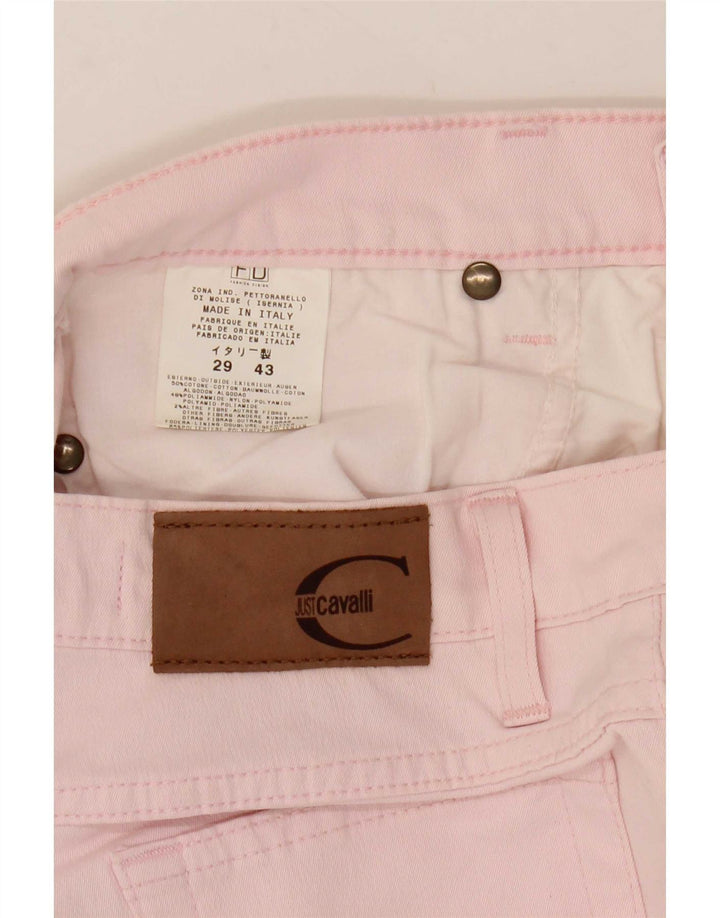 Jeans dritti da donna Just Cavalli W29 L31 cotone rosa