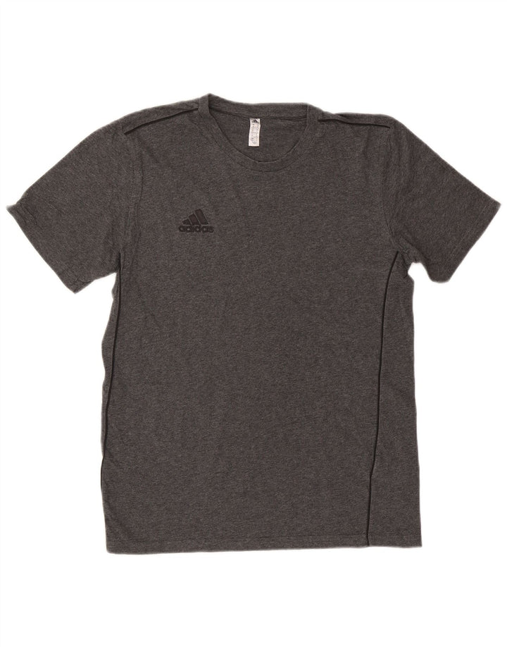 T-shirt da uomo Adidas Top in cotone grigio medio