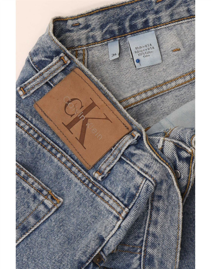 Pantaloncini di jeans da uomo Calvin Klein W36 Large Blu Cotone