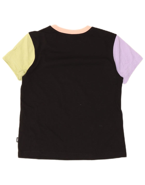 T-shirt da donna Vans UK 6 XS in cotone color block nero