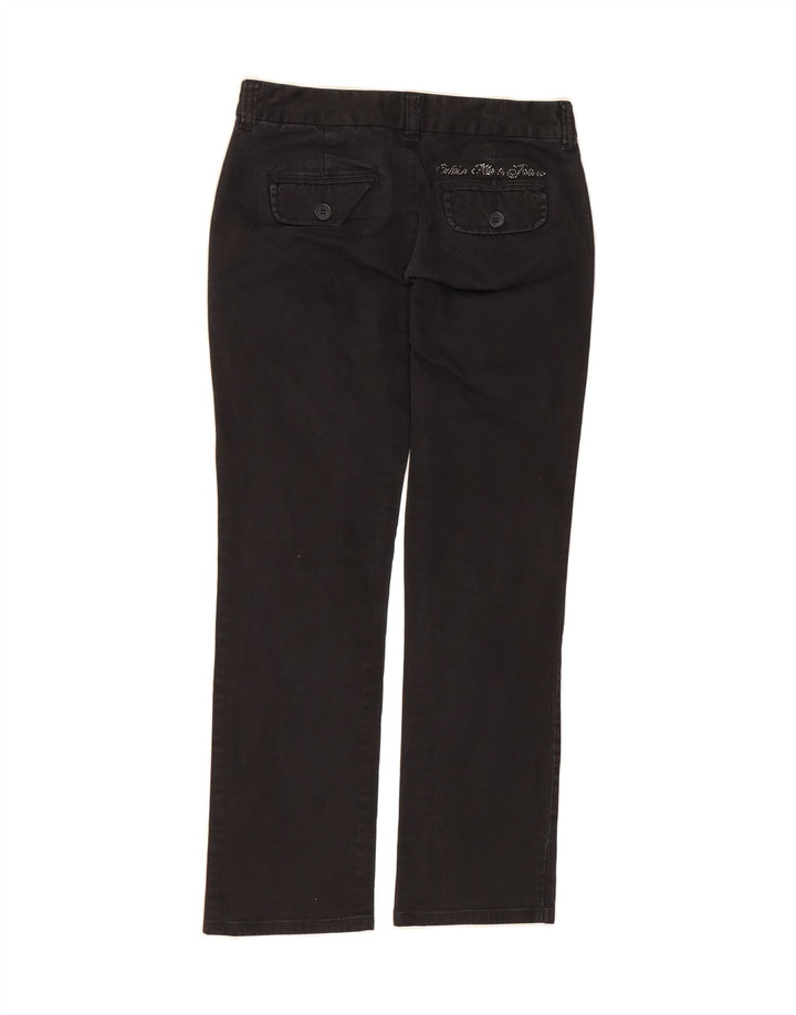CALVIN KLEIN Womens Straight Chino Trousers W27 L28 Black Polyester Vintage Calvin Klein and Second-Hand Calvin Klein from Messina Hembry 