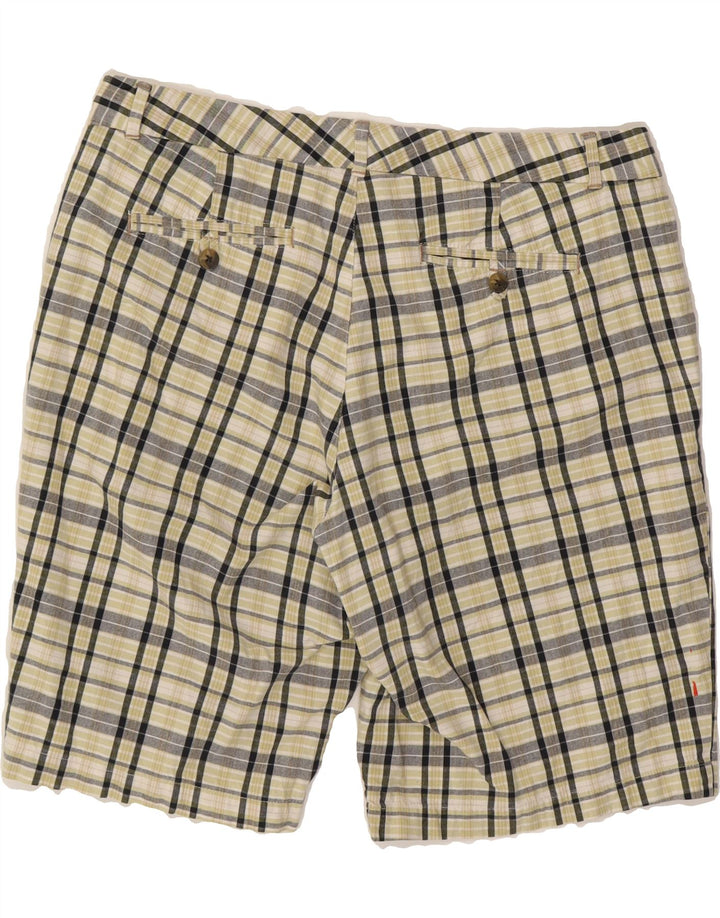 DOCKERS Womens Chino Shorts US 12 Large W34  Beige Check Cotton Vintage Dockers and Second-Hand Dockers from Messina Hembry 