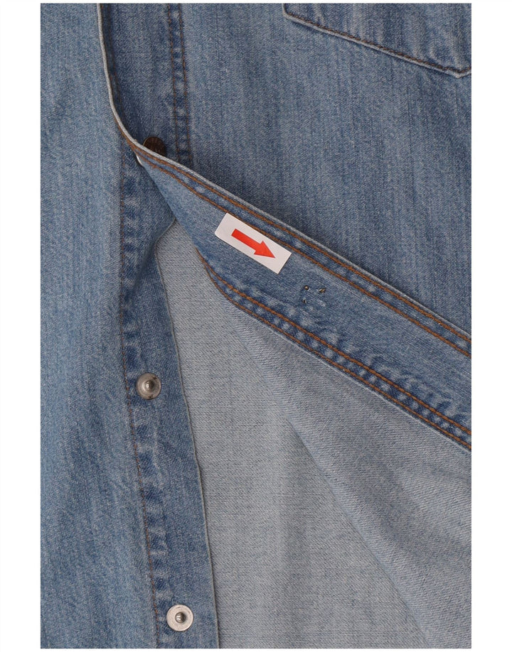 Camicia di jeans da uomo Carrera grande in cotone blu