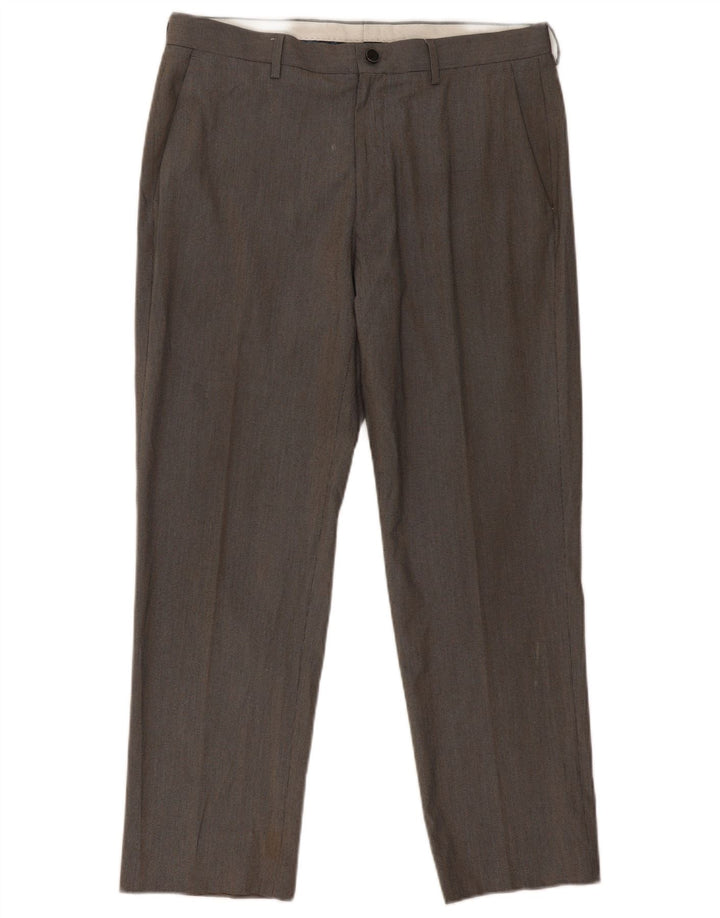 Pantaloni da abito con pegging da uomo Marks & Spencer W34 L29 Grigi