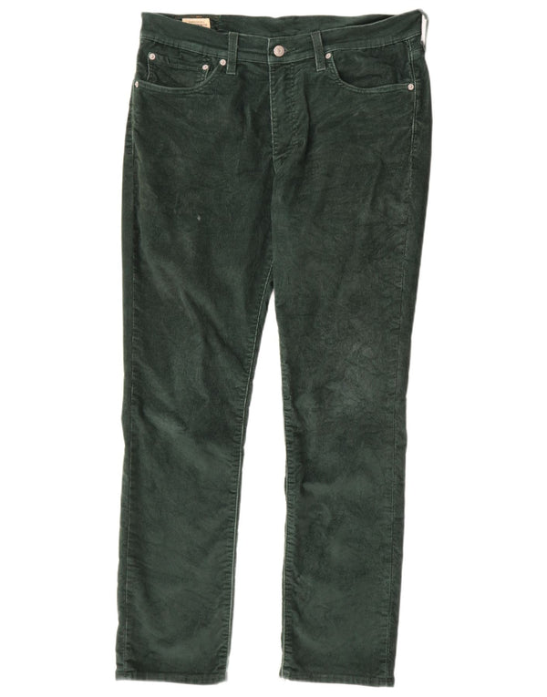 Pantaloni Levi's da uomo 511 slim fit in velluto a coste W34 L32 cotone verde
