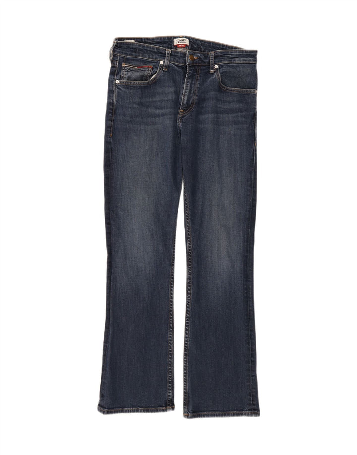 TOMMY HILFIGER Womens Bootcut Jeans W34 L32 Blue Cotton