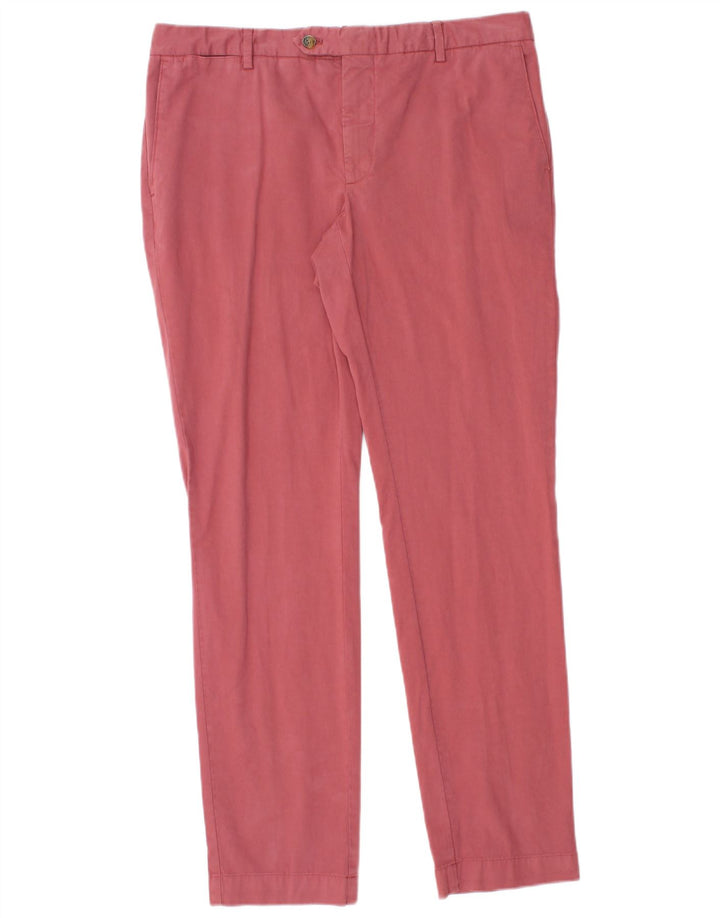 Pantaloni da abito slim da uomo Hackett W33 L31 in cotone rosa