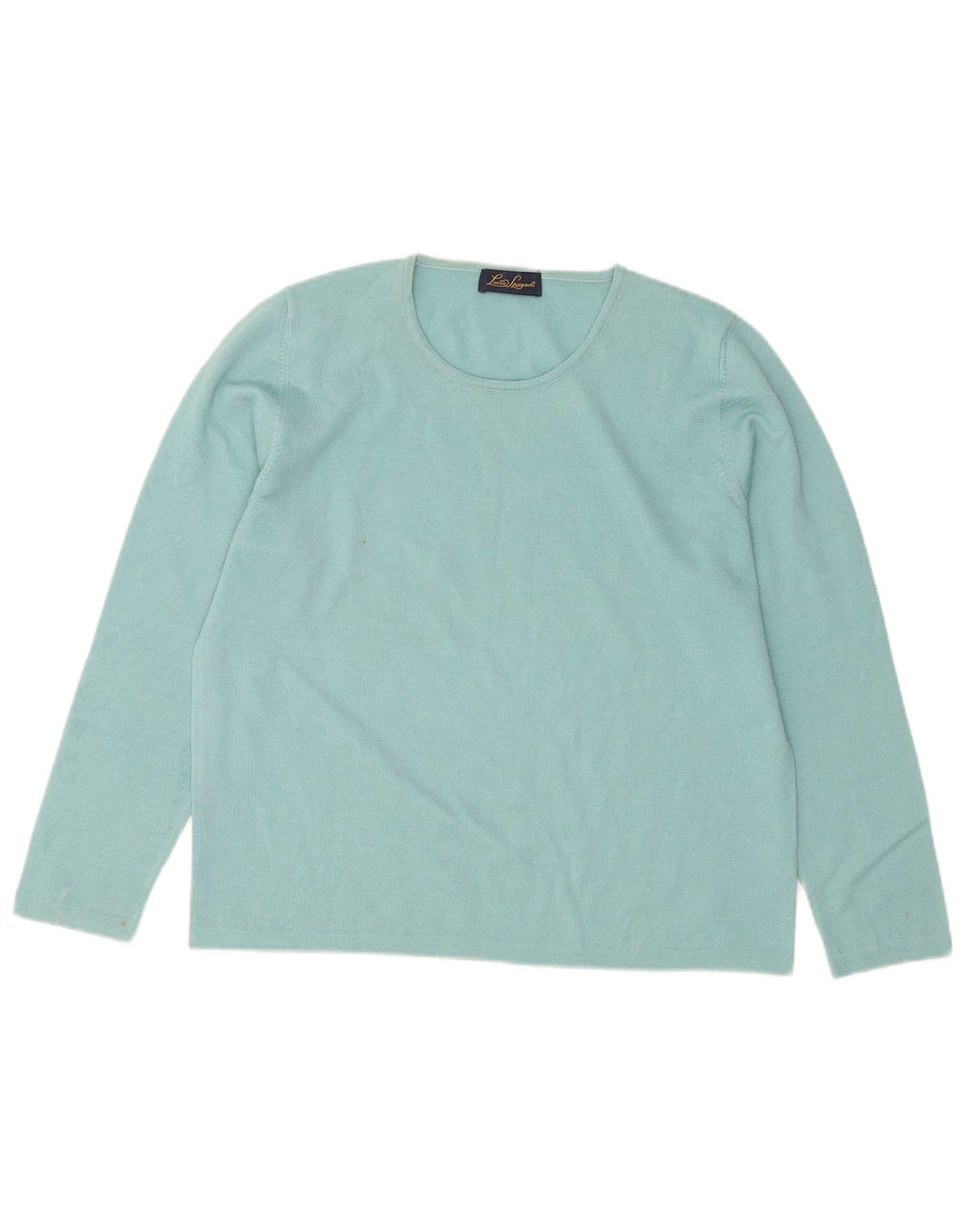 Luisa Spagnoli maglione maglione girocollo da donna UK 16 grande lana blu
