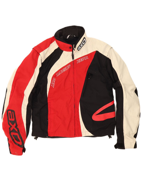 Giacca da uomo AXO Graphic Racer UK 42 XL Poliammide color block rosso