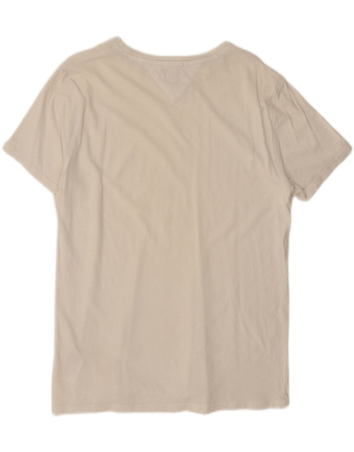 T-shirt da uomo con vestibilità regolare Tommy Hilfiger Top in cotone bianco medio