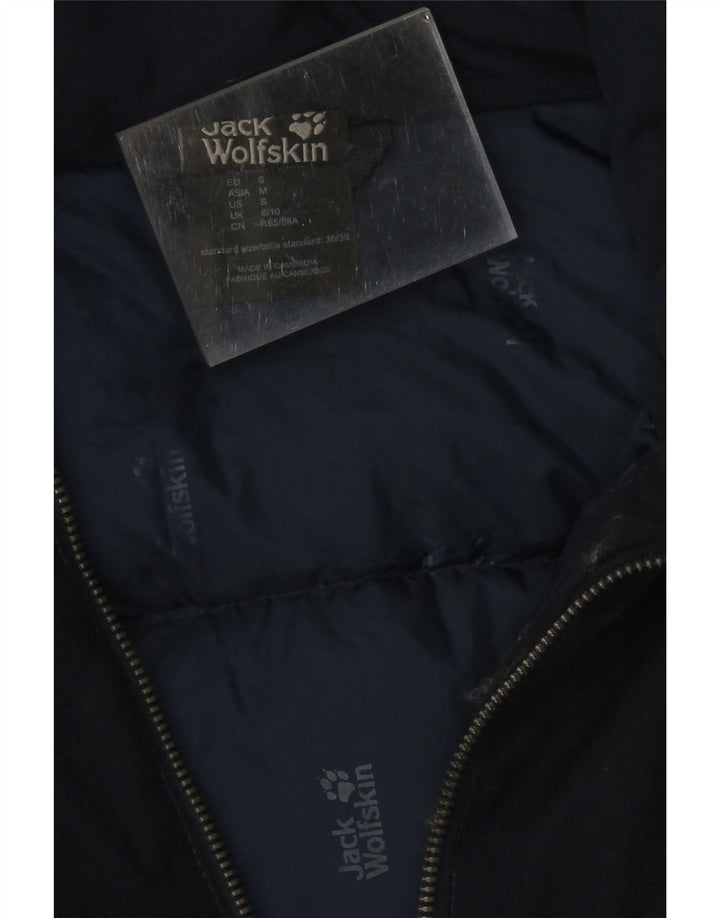 Cappotto imbottito oversize con cappuccio da donna Jack Wolfskin UK 8/10 piccolo blu navy