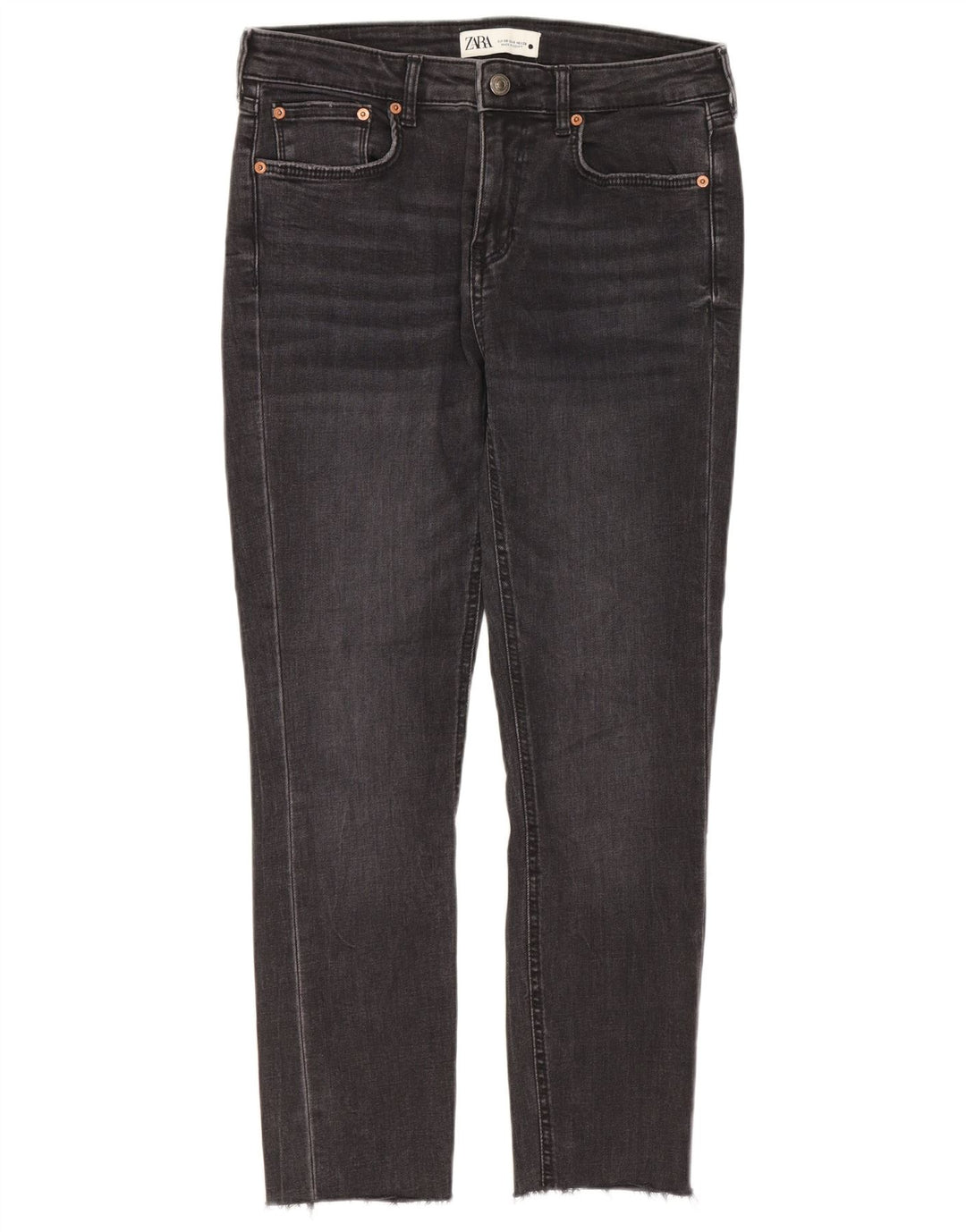 Jeans slim da donna Zara EU 38 Small W28 L25 Grigio