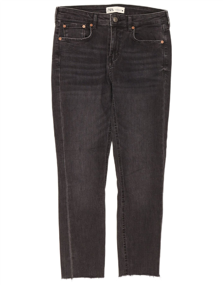 Jeans slim da donna Zara EU 38 Small W28 L25 Grigio