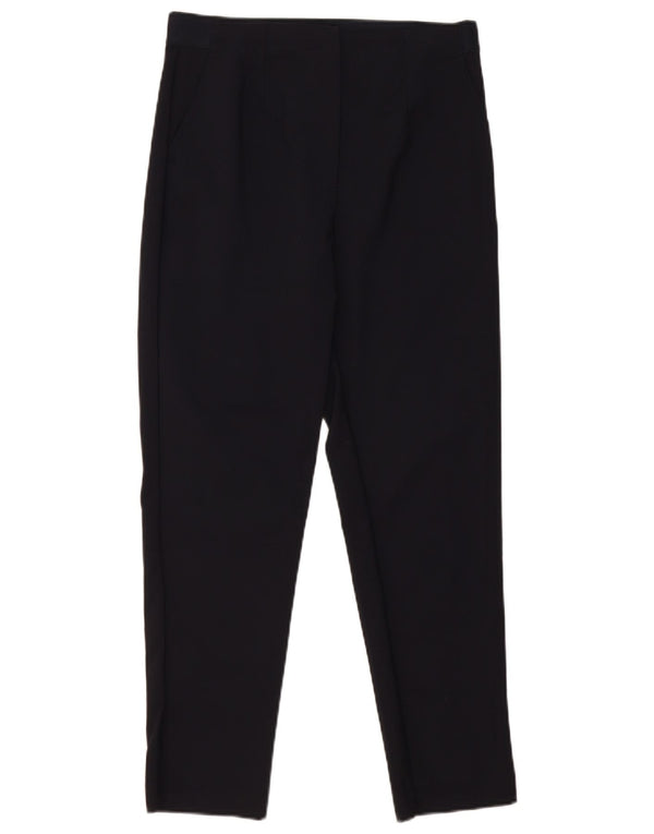 Pantaloni casual a vita alta da donna Marks & Spencer UK 12 Medium W30 L27 Navy