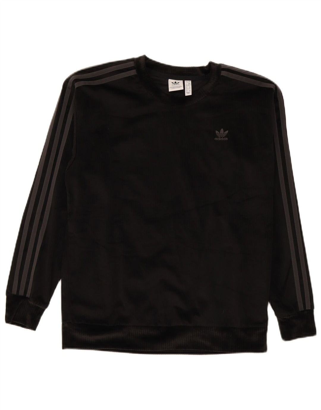 Felpa in velluto oversize da donna Adidas UK 6 XS poliestere nero