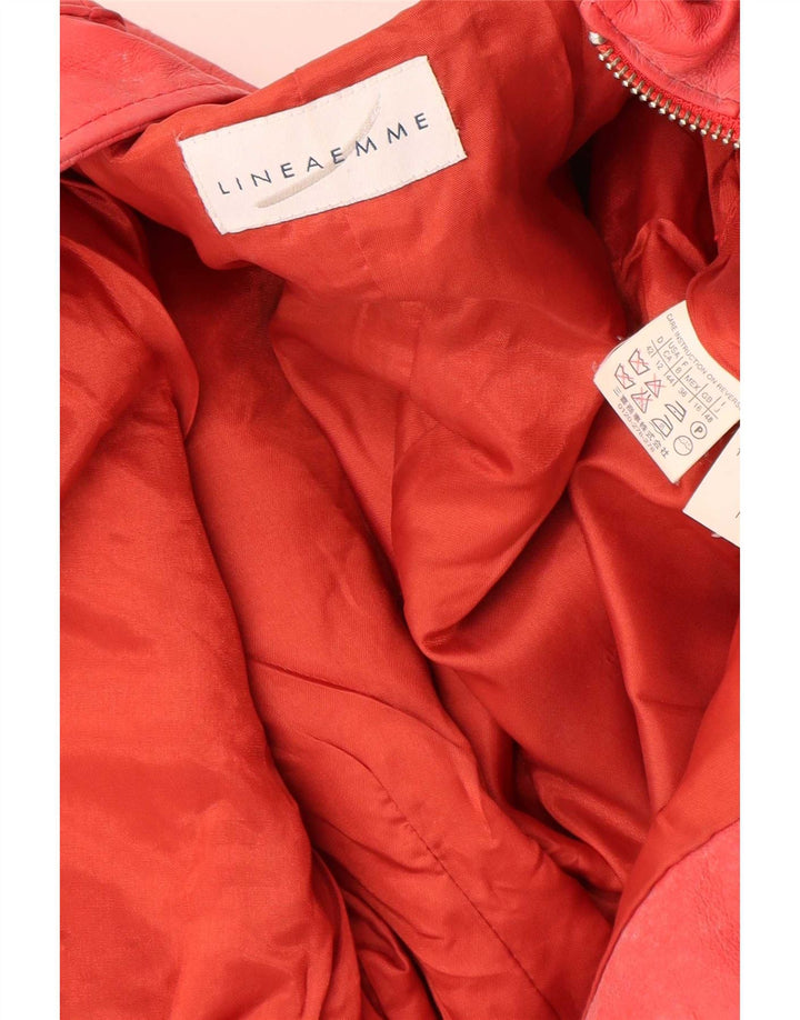 Giacca in pelle da donna Linea Emme UK 16 Large Rossa