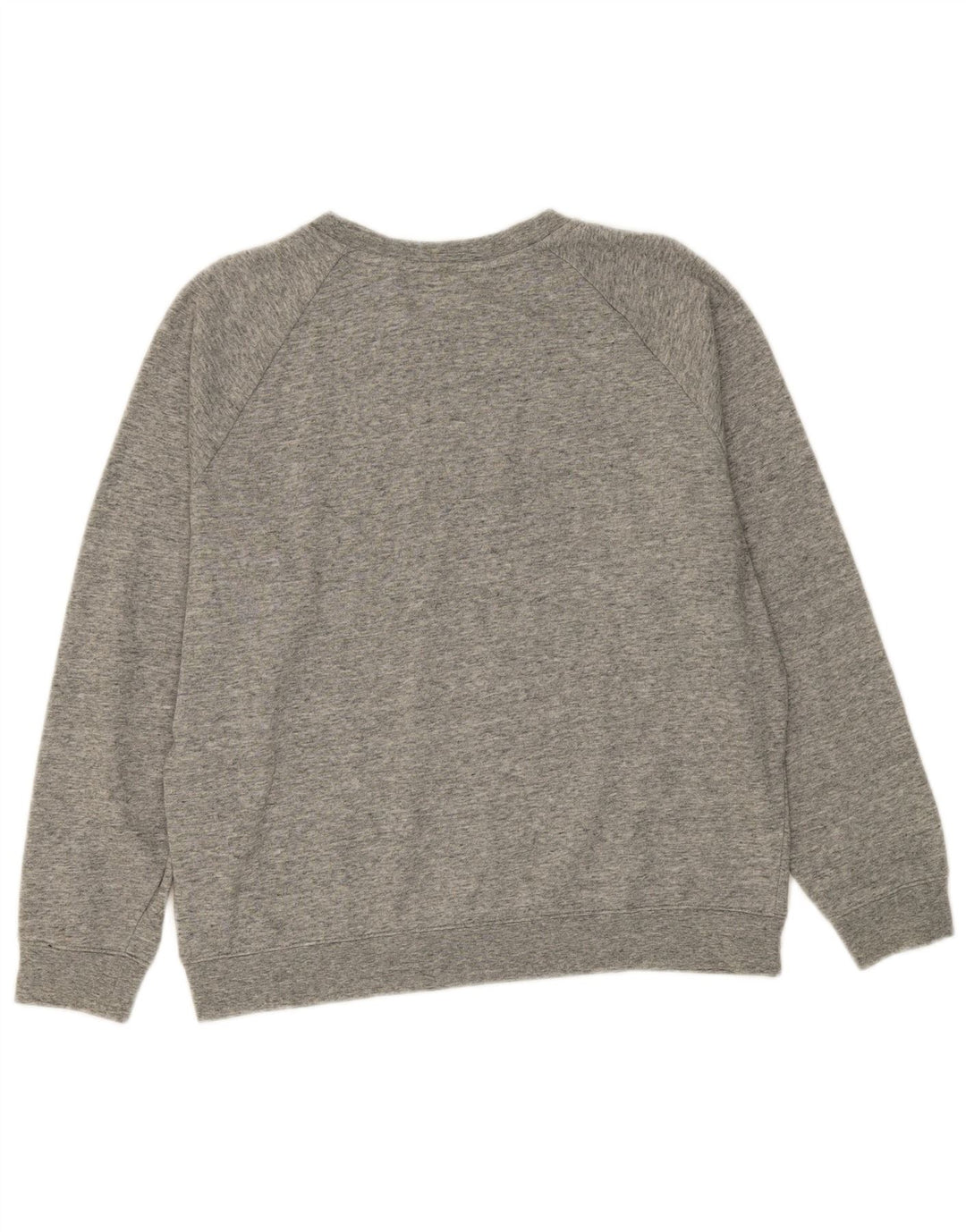 LEVI'S Womens Graphic Sweatshirt Jumper UK 16 Large Grey Flecked Cotton