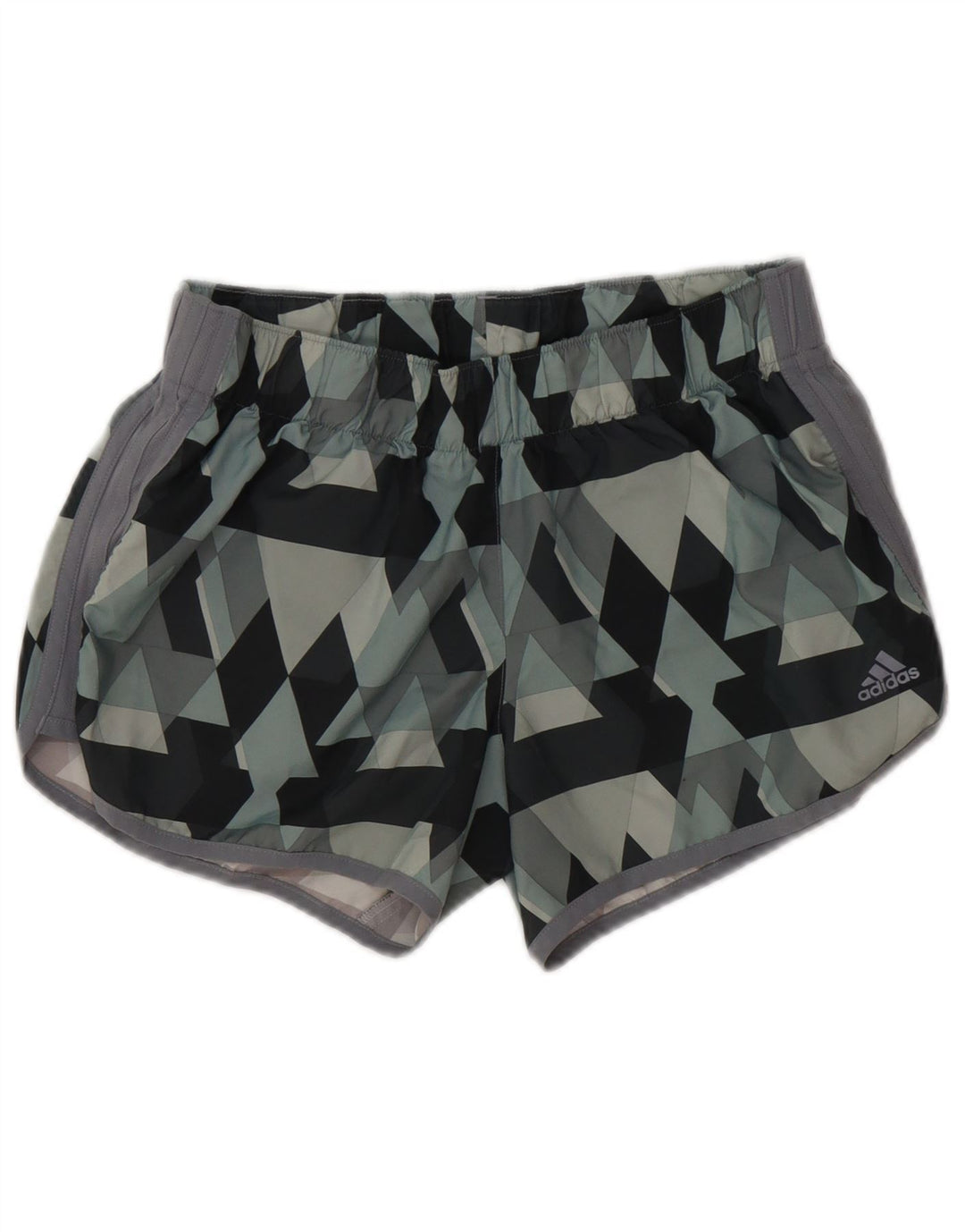 Pantaloncini sportivi Adidas da donna UK 14 grigio medio geometrico