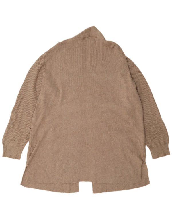 Maglione cardigan aperto lungo da donna Marks & Spencer UK 18 XL Beige