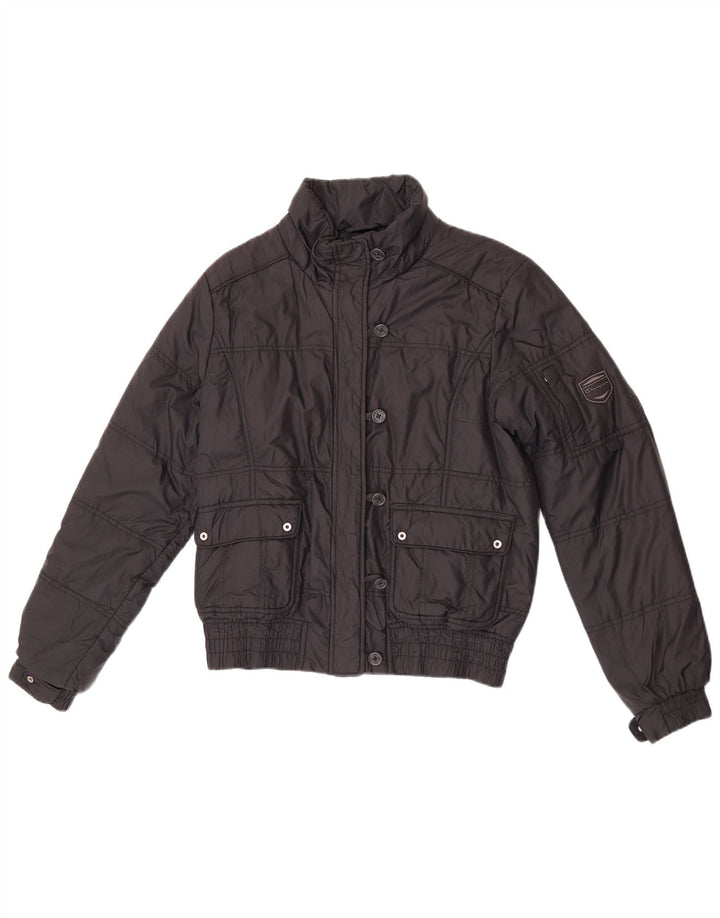 Bomber imbottito per ragazze Champion 11-12 anni Large Nero in poliammide