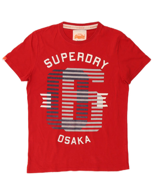 T-shirt grafica da uomo Superdry Osaka Top grande in cotone rosso