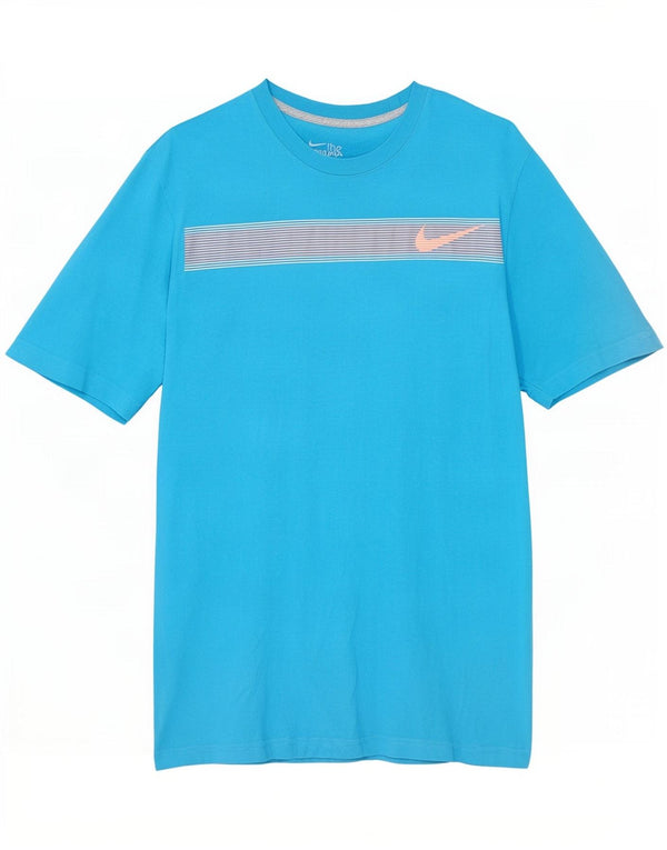 T-shirt grafica Nike da uomo con vestibilità regolare, piccola, in cotone blu