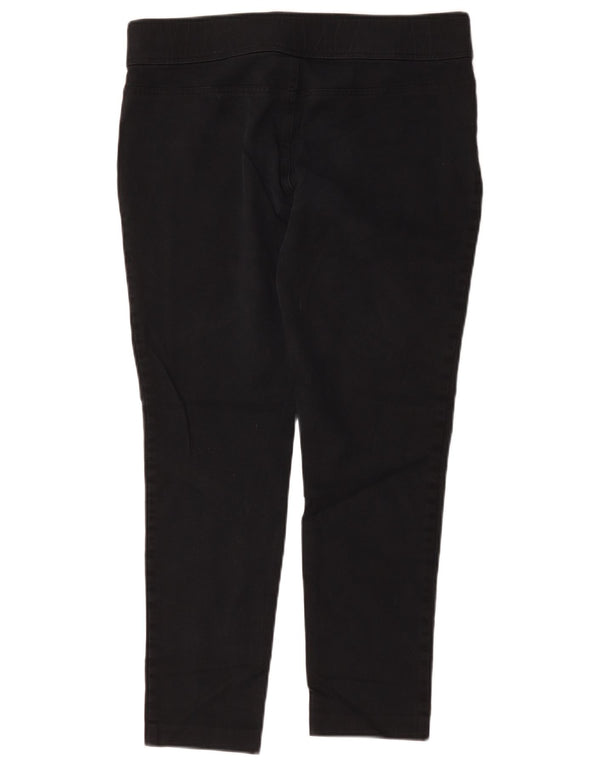 Pantaloni casual slim da donna Ralph Lauren US 12 Large W34 L27 cotone nero