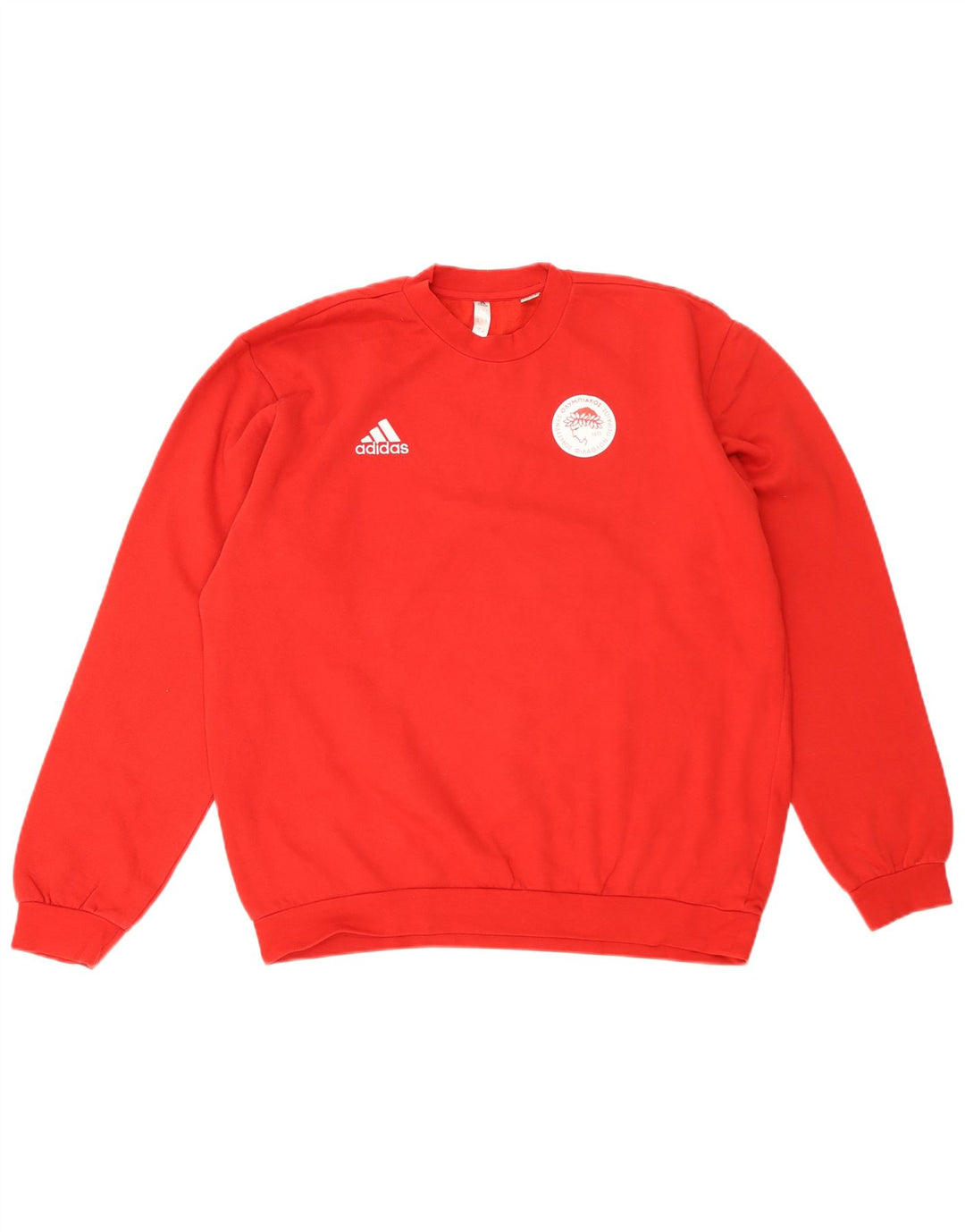 Felpa grafica da uomo Adidas Felpa grande in cotone rosso
