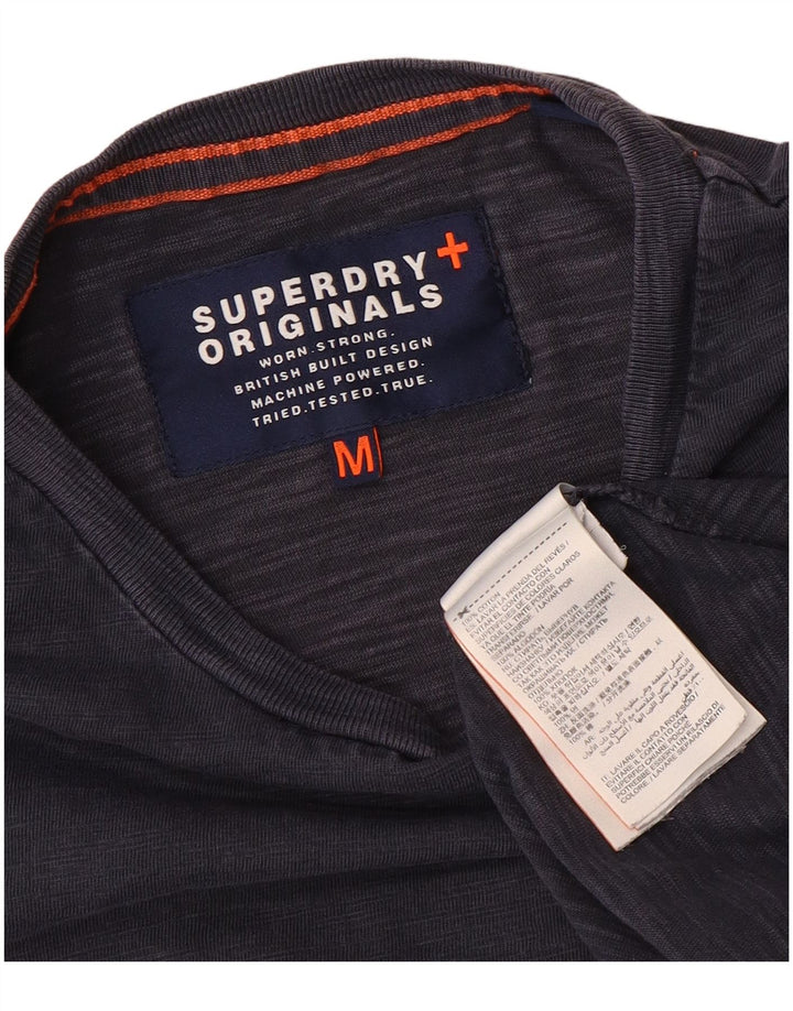 T-shirt da uomo Superdry Top in cotone blu navy medio