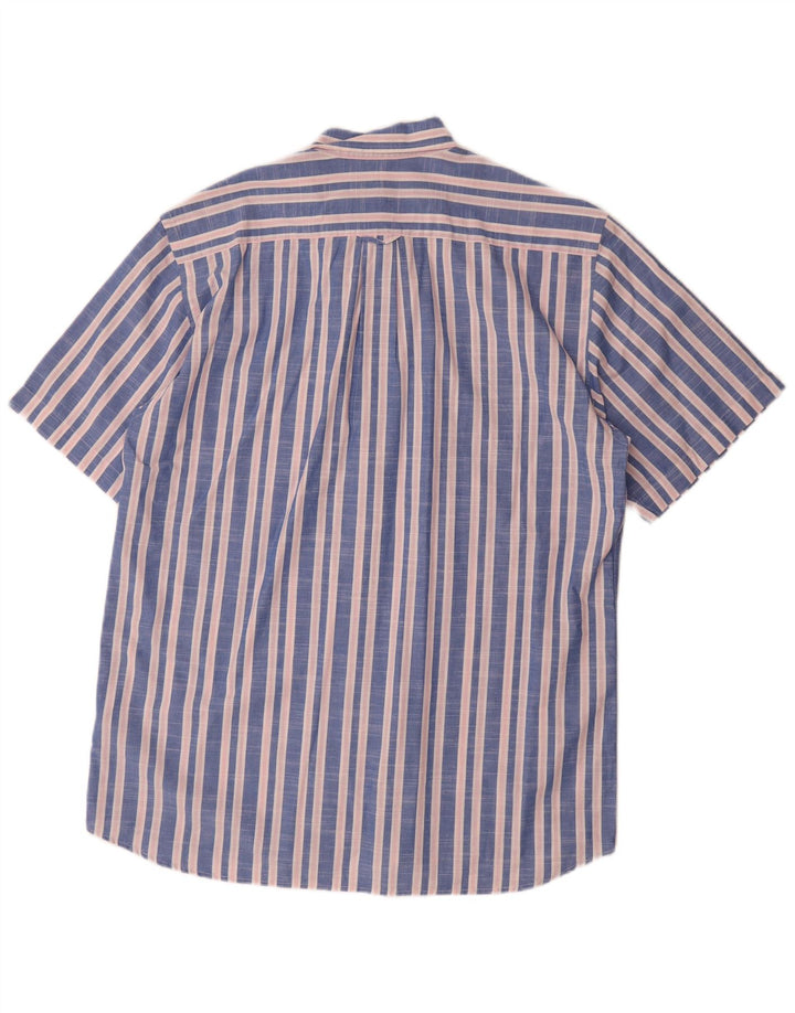 Gant Camicia da uomo a maniche corte vestibilità regolare in cotone a righe blu medio