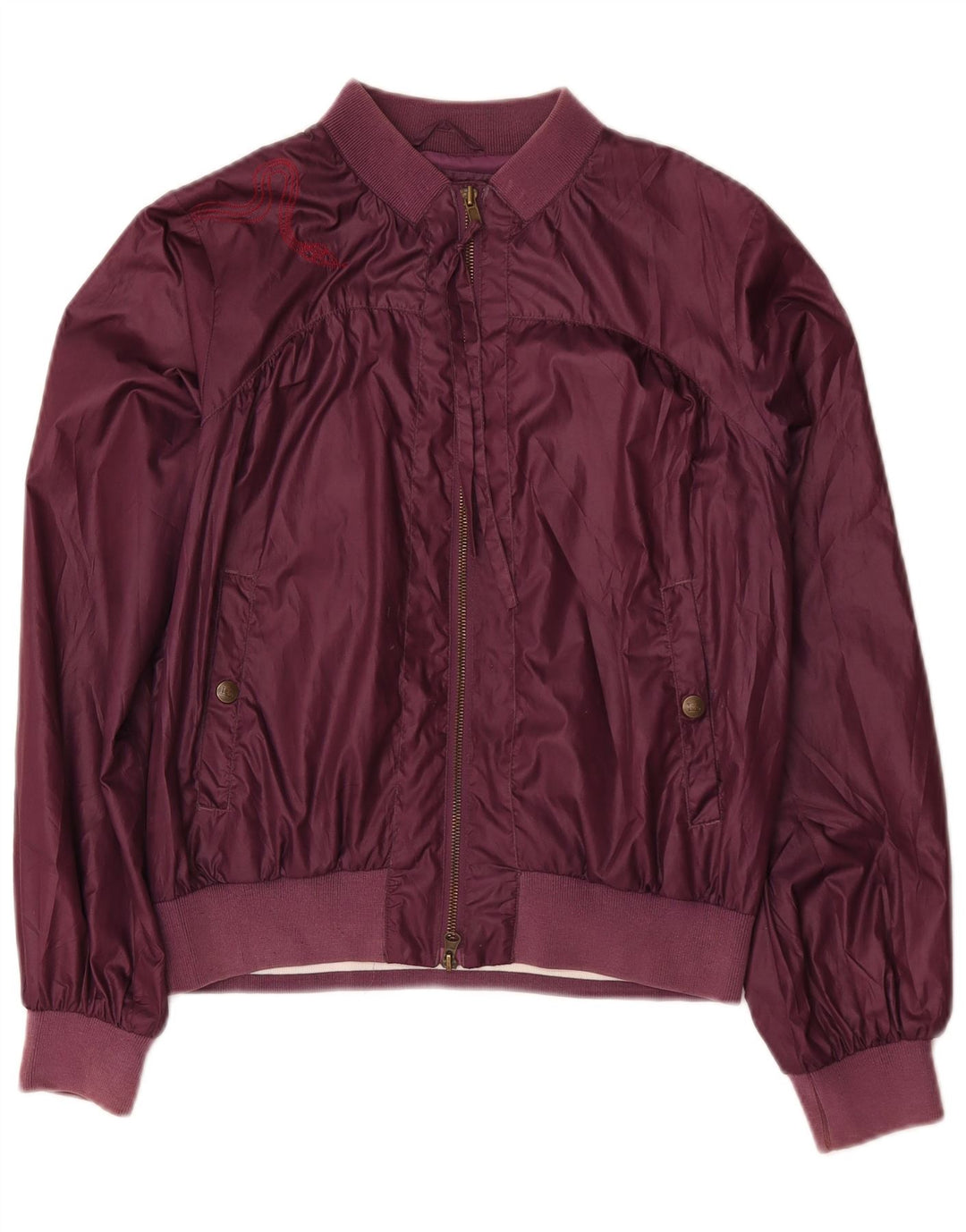 Giubbotto bomber grafico da donna Lee UK 14 Poliestere bordeaux medio