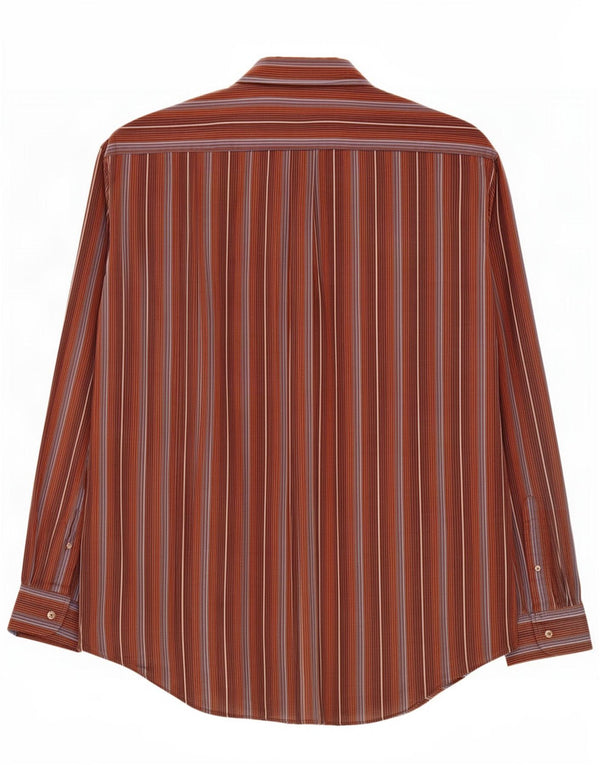 Camicia da uomo Marlboro Classics 2XL Cotone a righe marroni