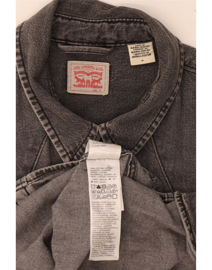 Camicia di jeans da donna Levi's UK 14 Cotone grigio medio