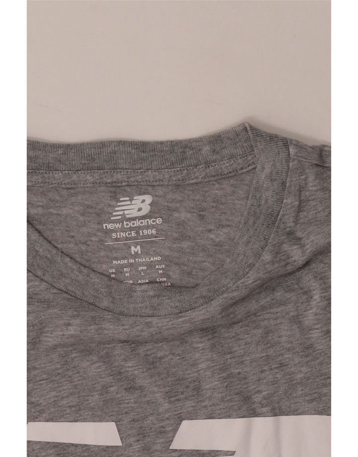 T-shirt grafica da uomo New Balance Top grigio medio chiazzato